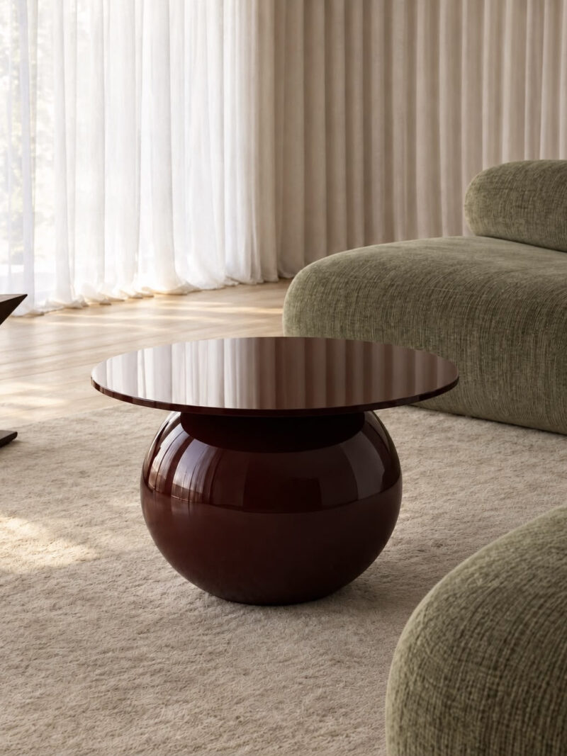 Burgundy coffee table