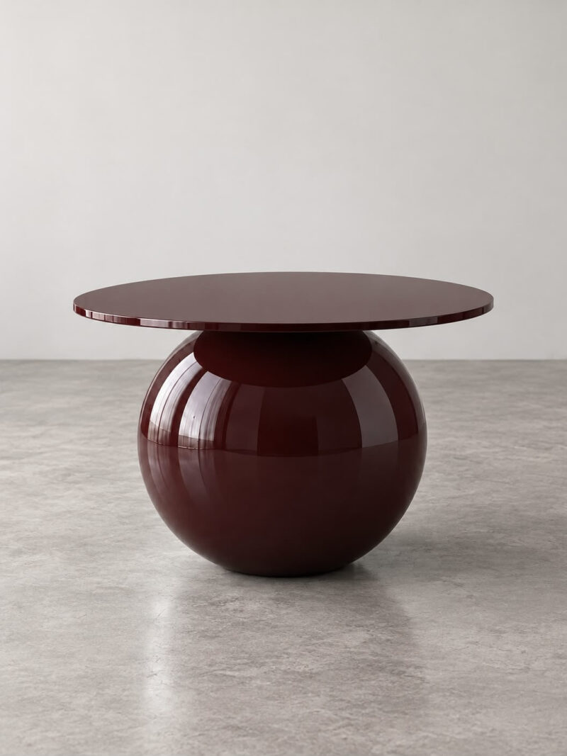 burgundy coffee table